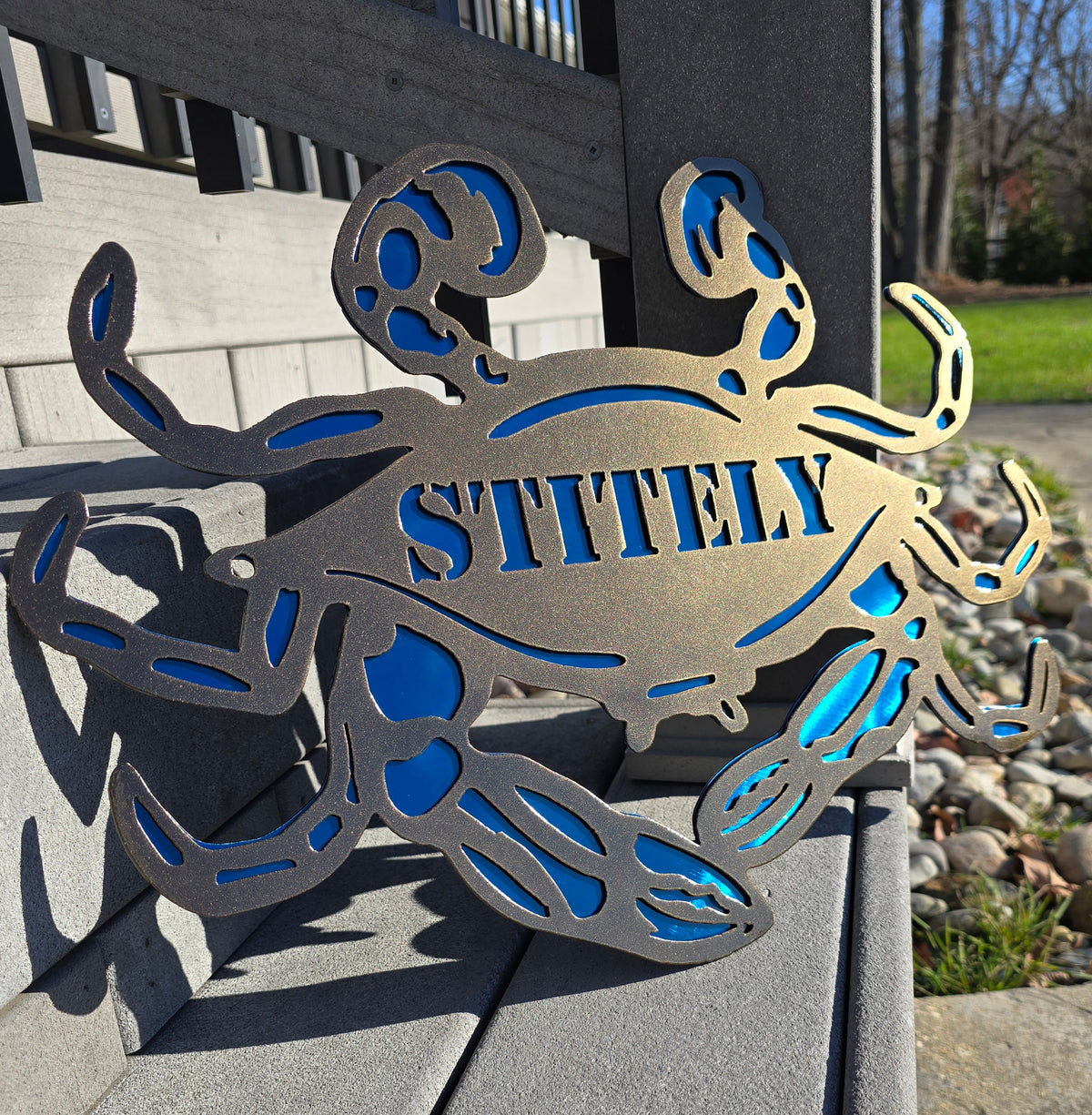 Blue Crab Personalized Metal Sign #1