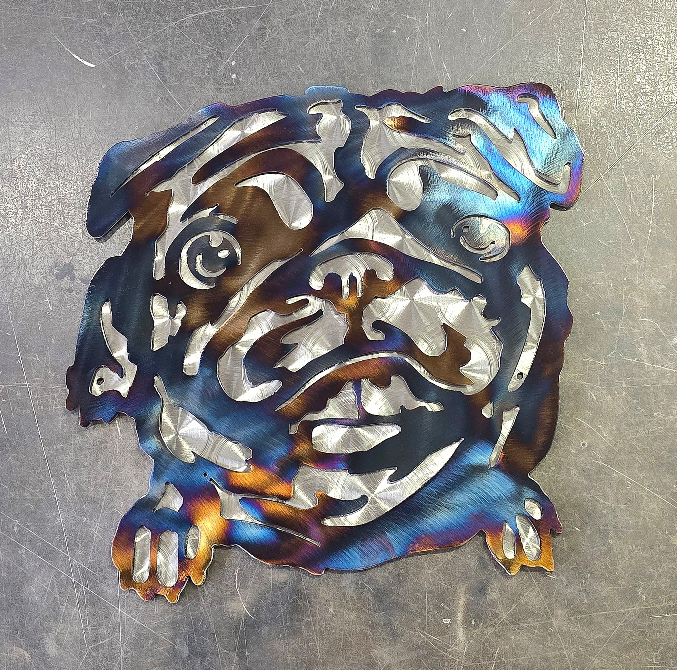 Pug Metal Wall Art #2