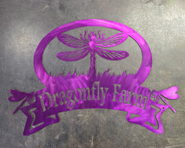 Dragonfly Personalized Metal Sign