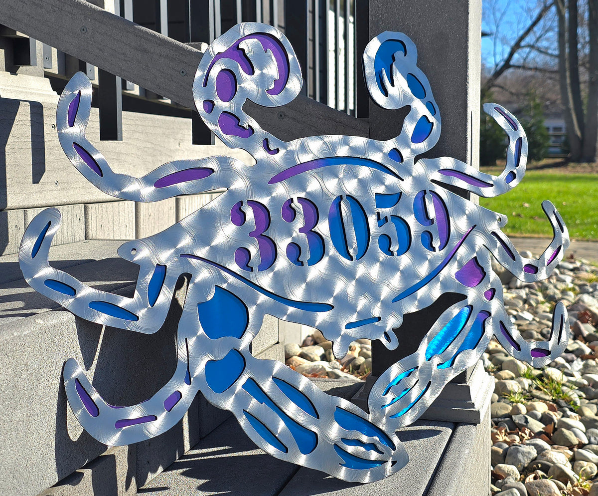 Blue Crab Personalized Metal Sign #1