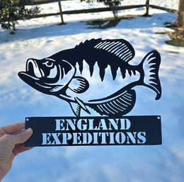 Crappie Metal Wall Art