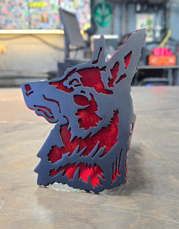 Belgian Malinois Metal Hitch Cover