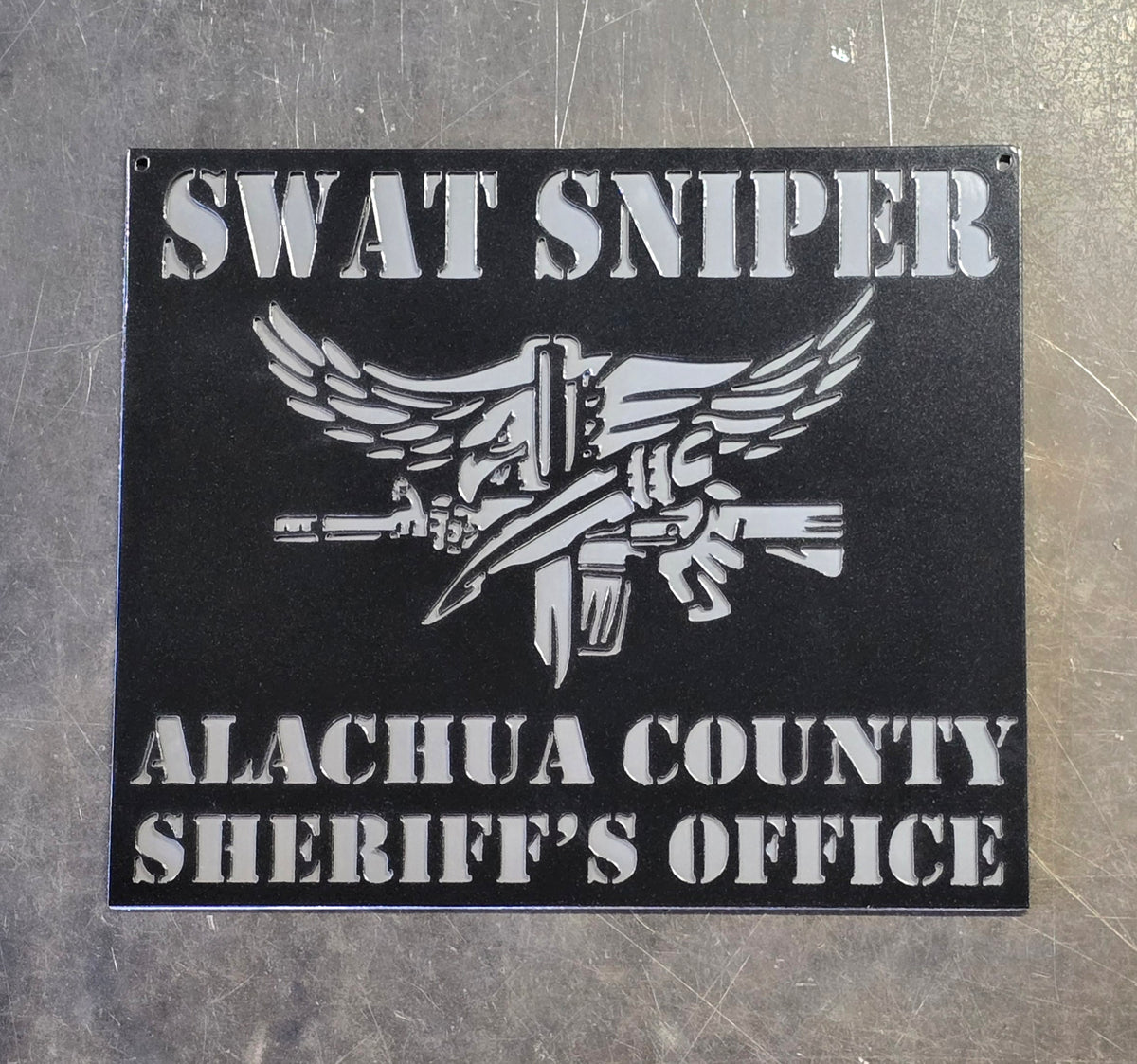 SWAT Sniper sheriffs office plaque by Elite Metalworking