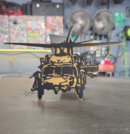 Blackhawk Helicopter Metal Hitch Cover made from powder coated steel