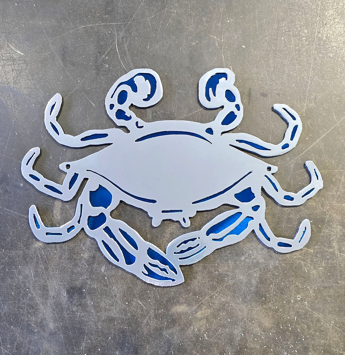 Blue Crab Metal Wall Art #1
