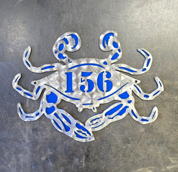 Blue Crab Personalized Metal Sign