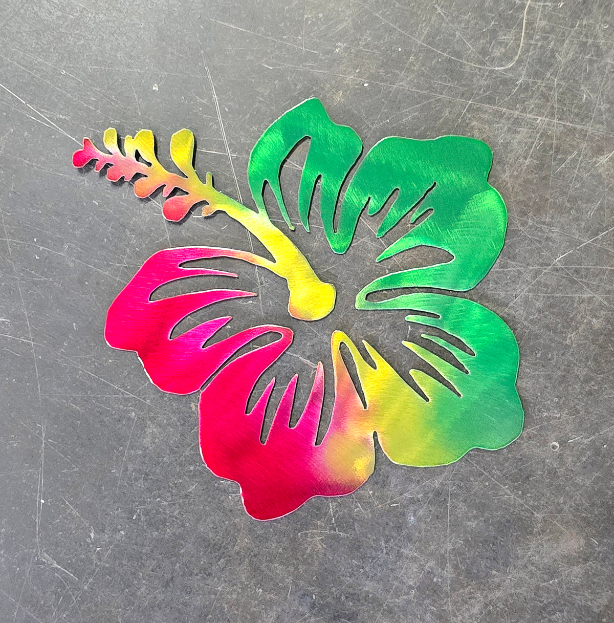 Hibiscus Metal Wall Art