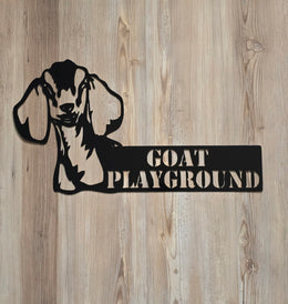 Nubian Goat Metal Wall Art