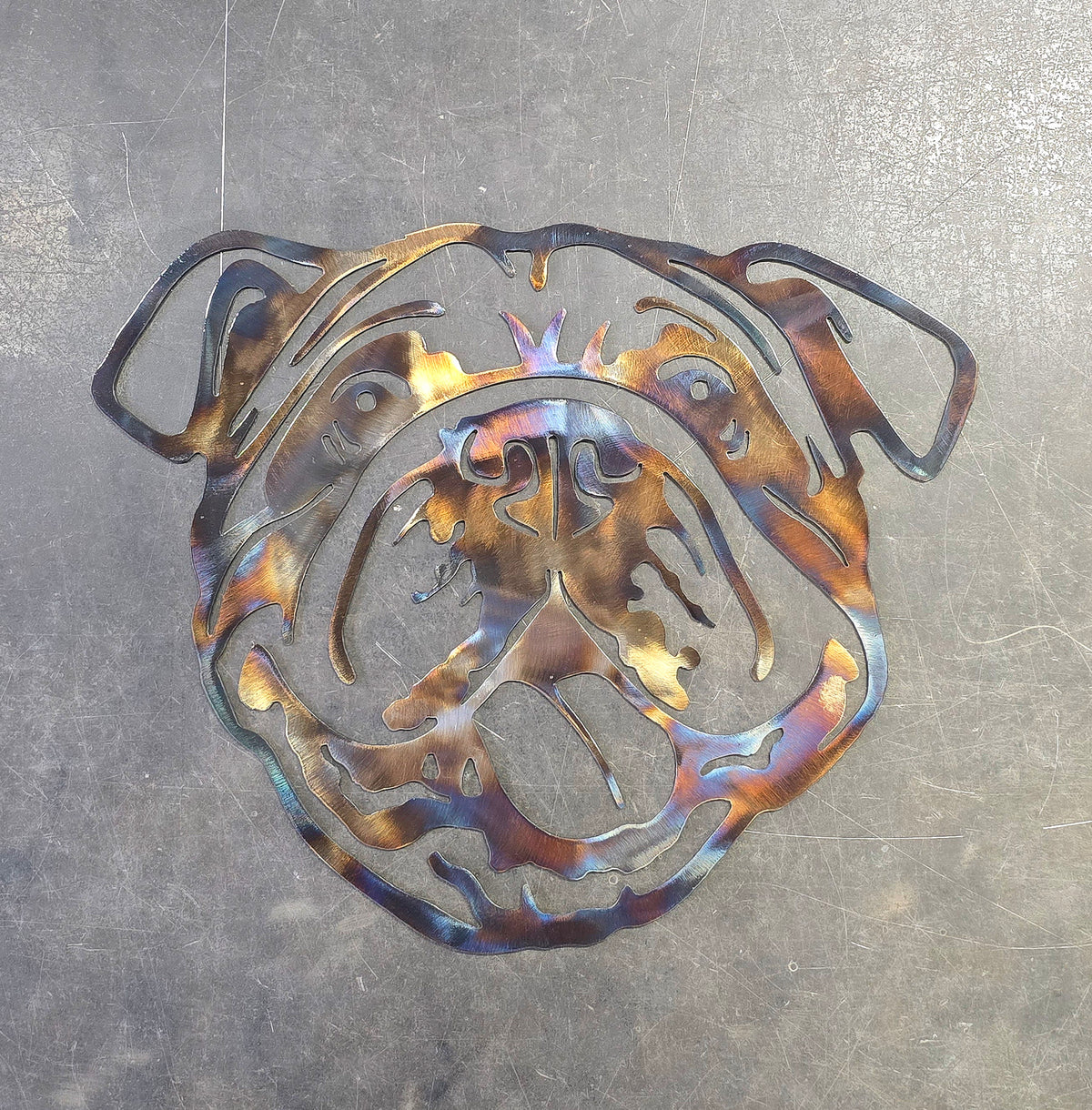 Bulldog Metal Wall Art