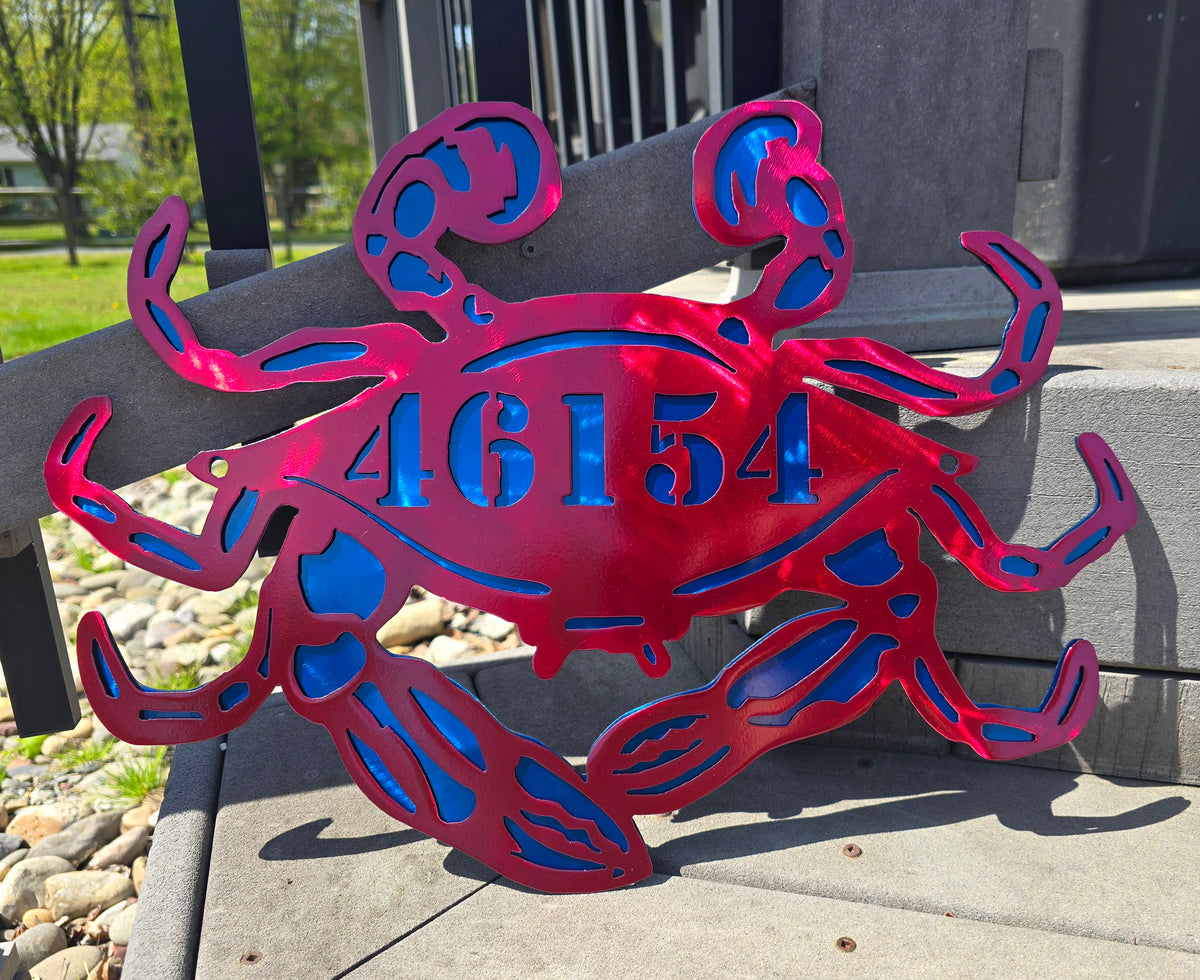 Blue Crab Personalized Metal Sign #1