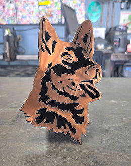 German Shepherd Metal Hitch Cover