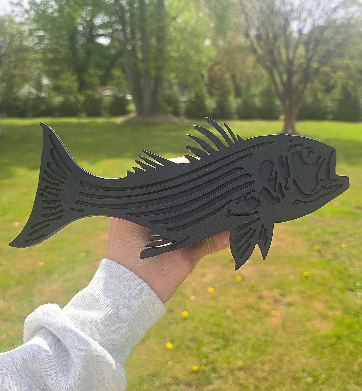 Striped Bass (Rockfish) Metal Hitch Cover #2