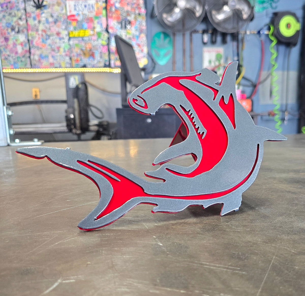Hammerhead Shark Metal Hitch Cover