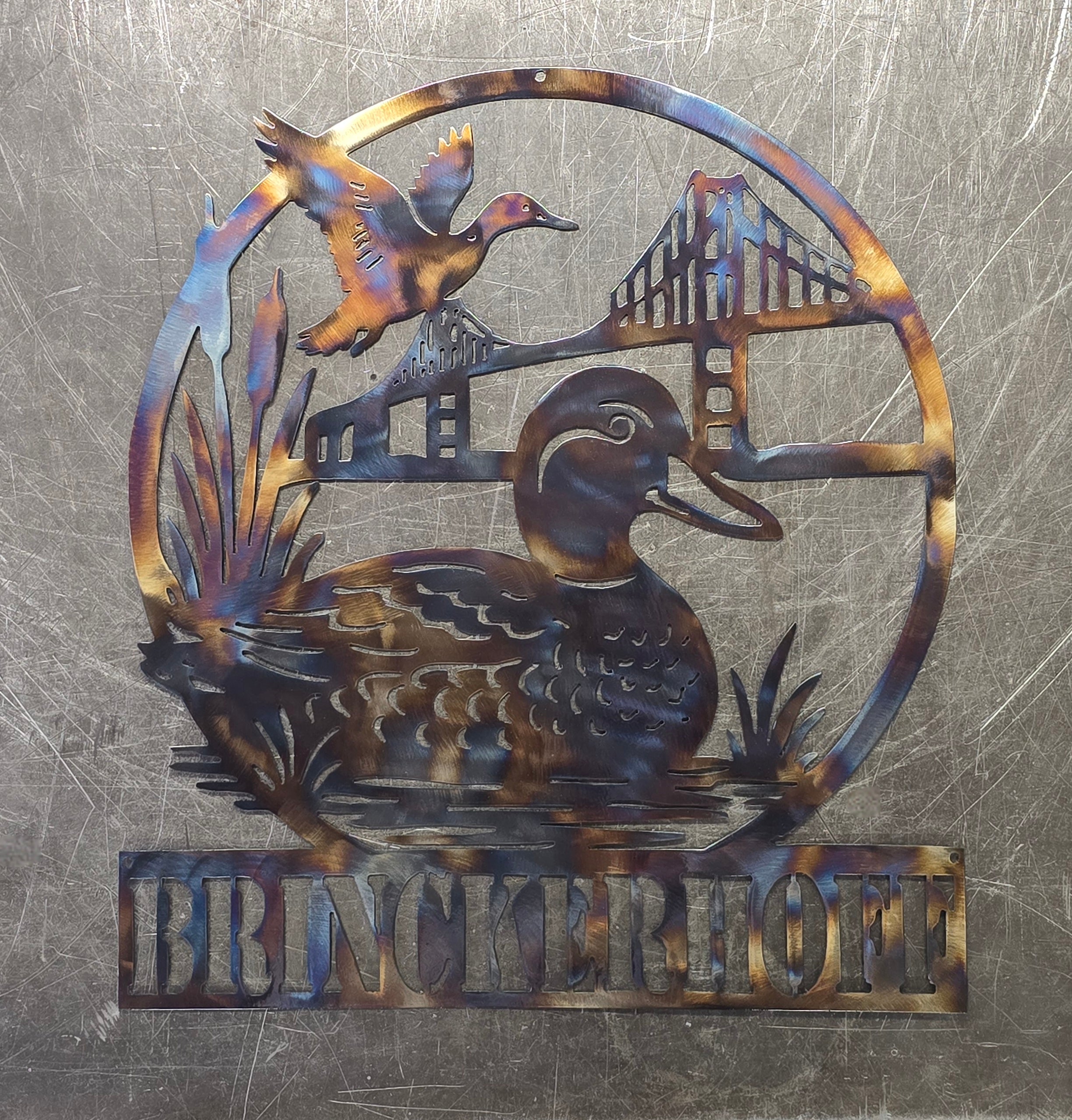 Chesapeake Bay Duck Scene Metal Art