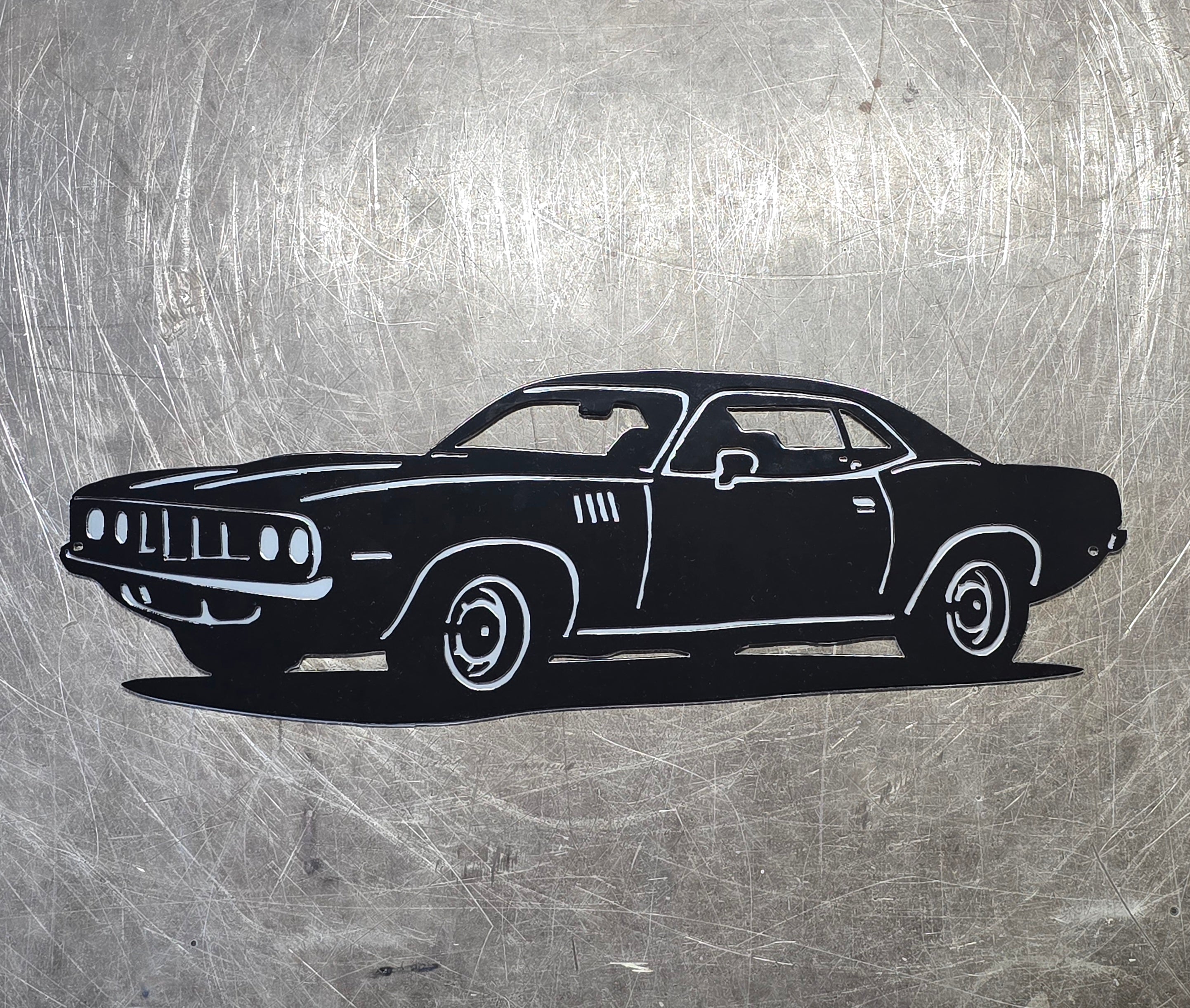 73' Barracuda Metal Art