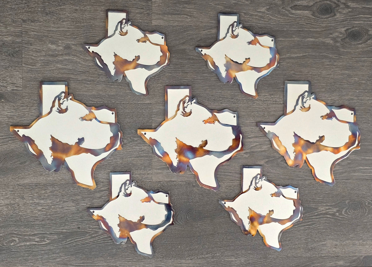 Dog-themed Texas silhouettes by Elite Metalworking