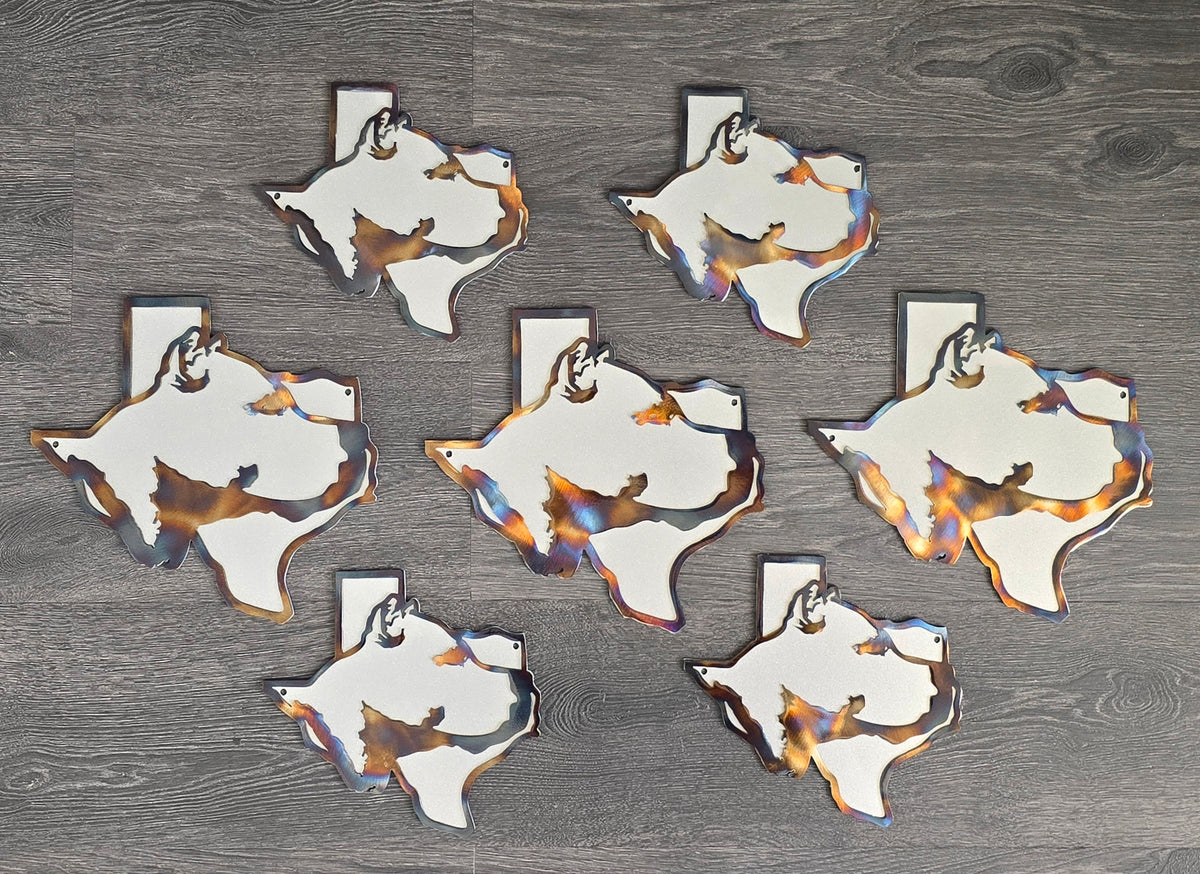 Dog-themed Texas silhouettes by Elite Metalworking