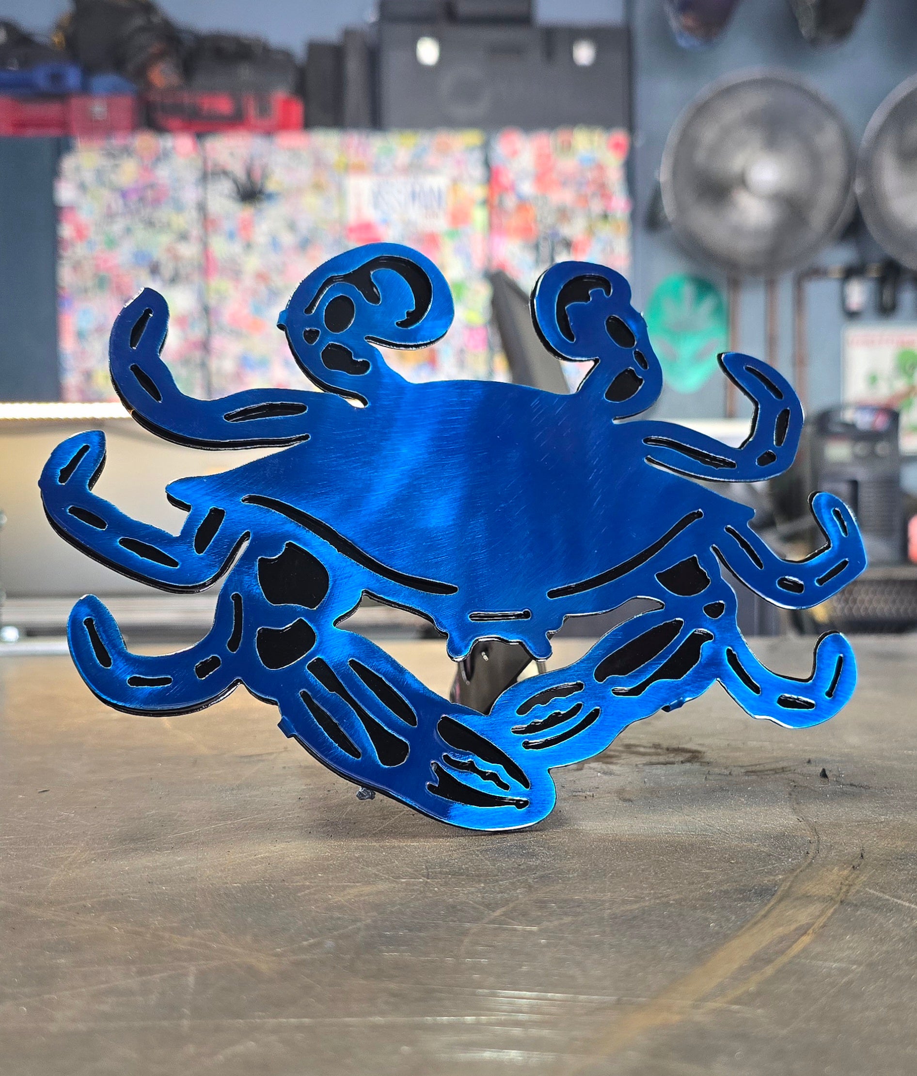 Blue Crab Metal Hitch Cover #1