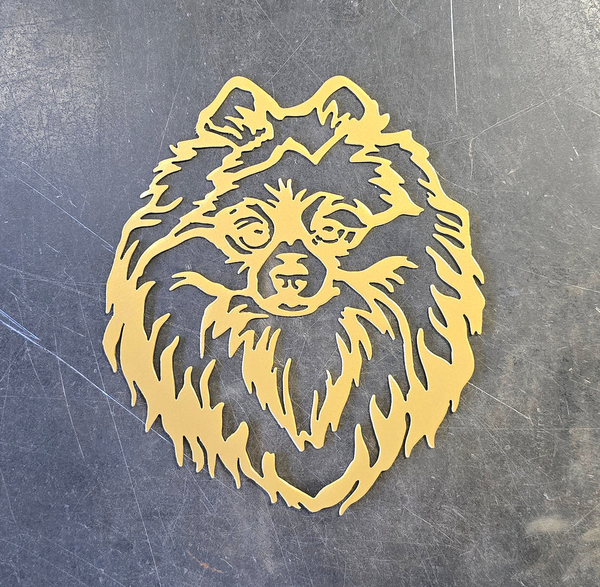 Pomeranian Metal Wall Art