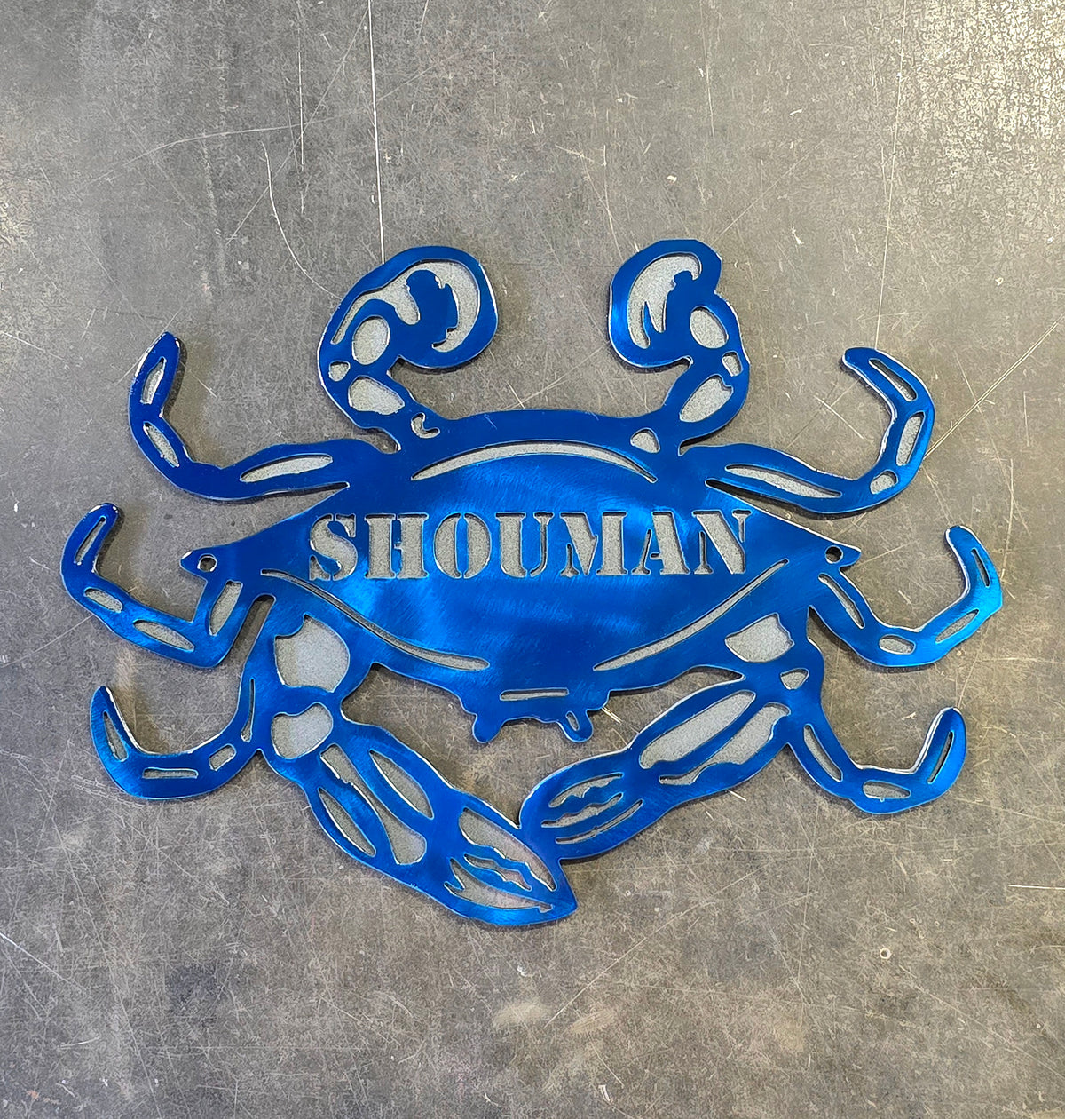 Blue Crab Personalized Metal Sign #1