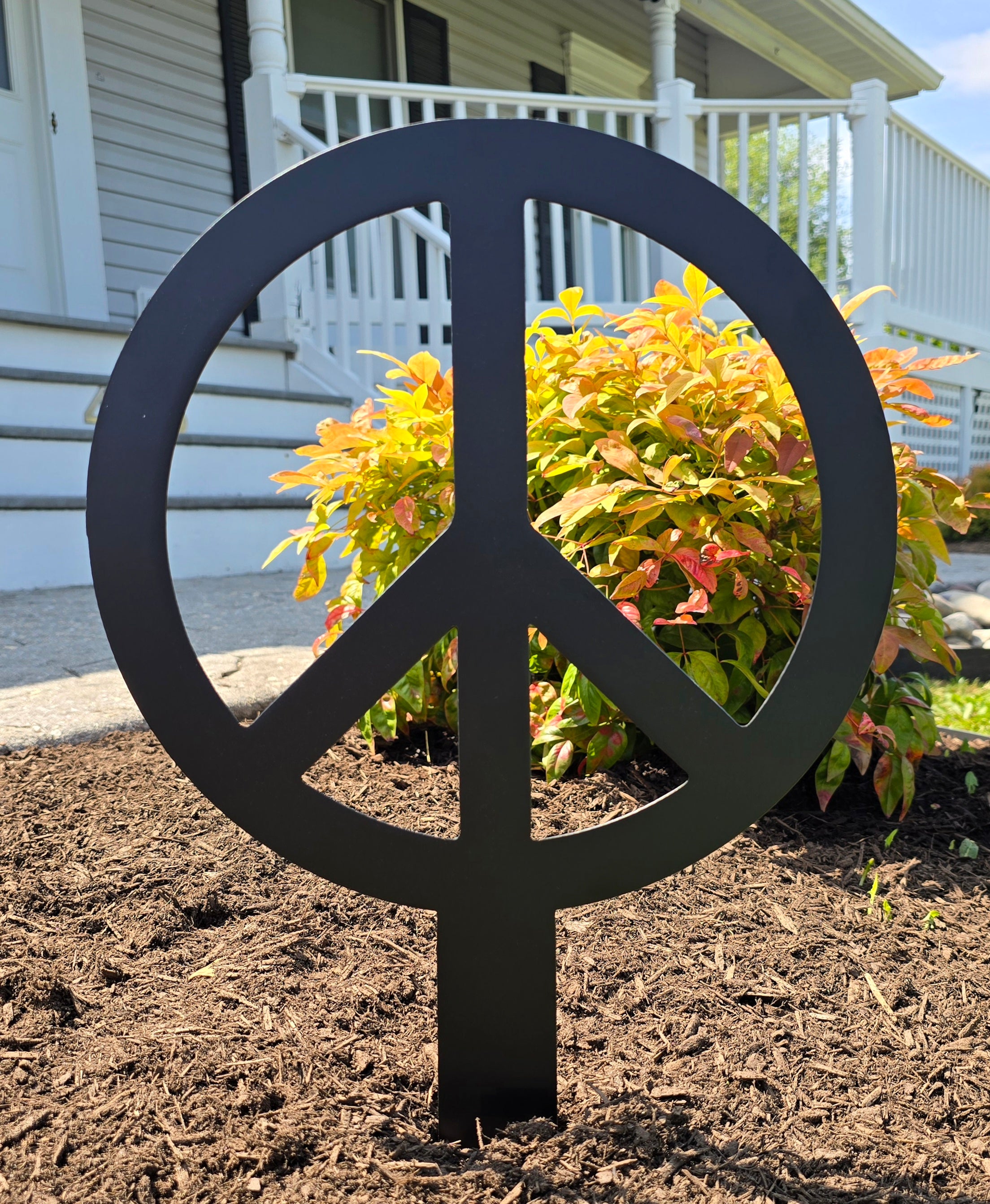 Peace Sign Garden Stake