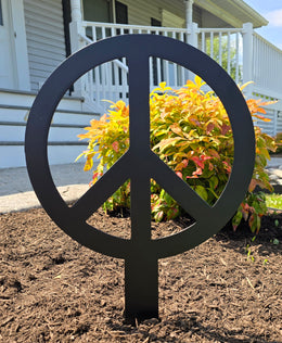 Peace Sign Garden Stake