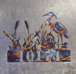 Blue Heron Metal Wall Art