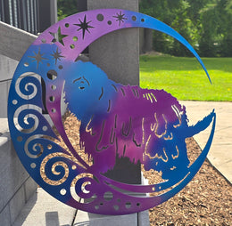 Bergamasco Moon Metal Wall Art