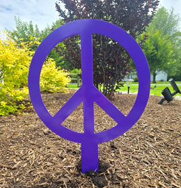 Peace Sign Garden Stake