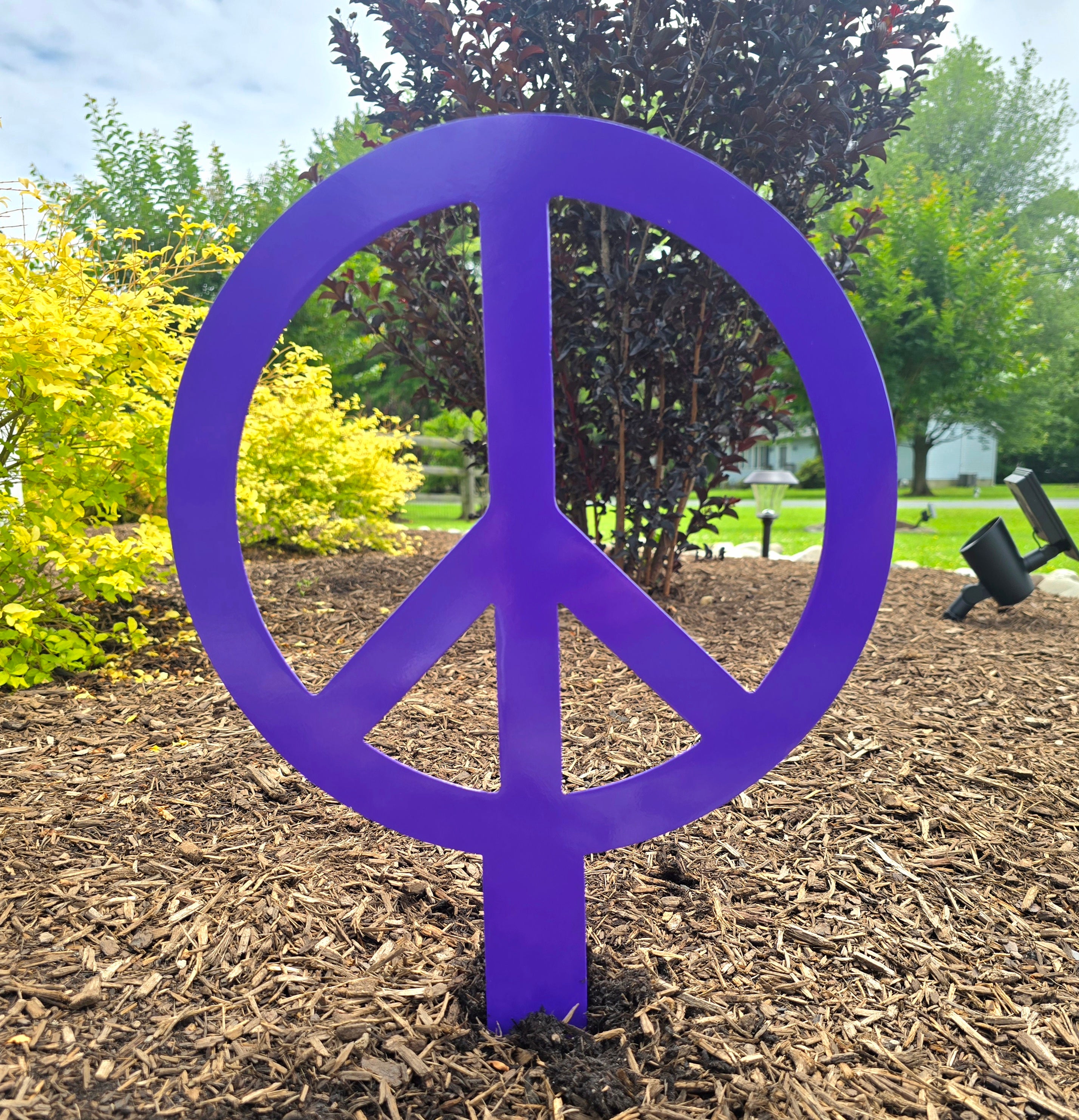 Peace Sign Garden Stake