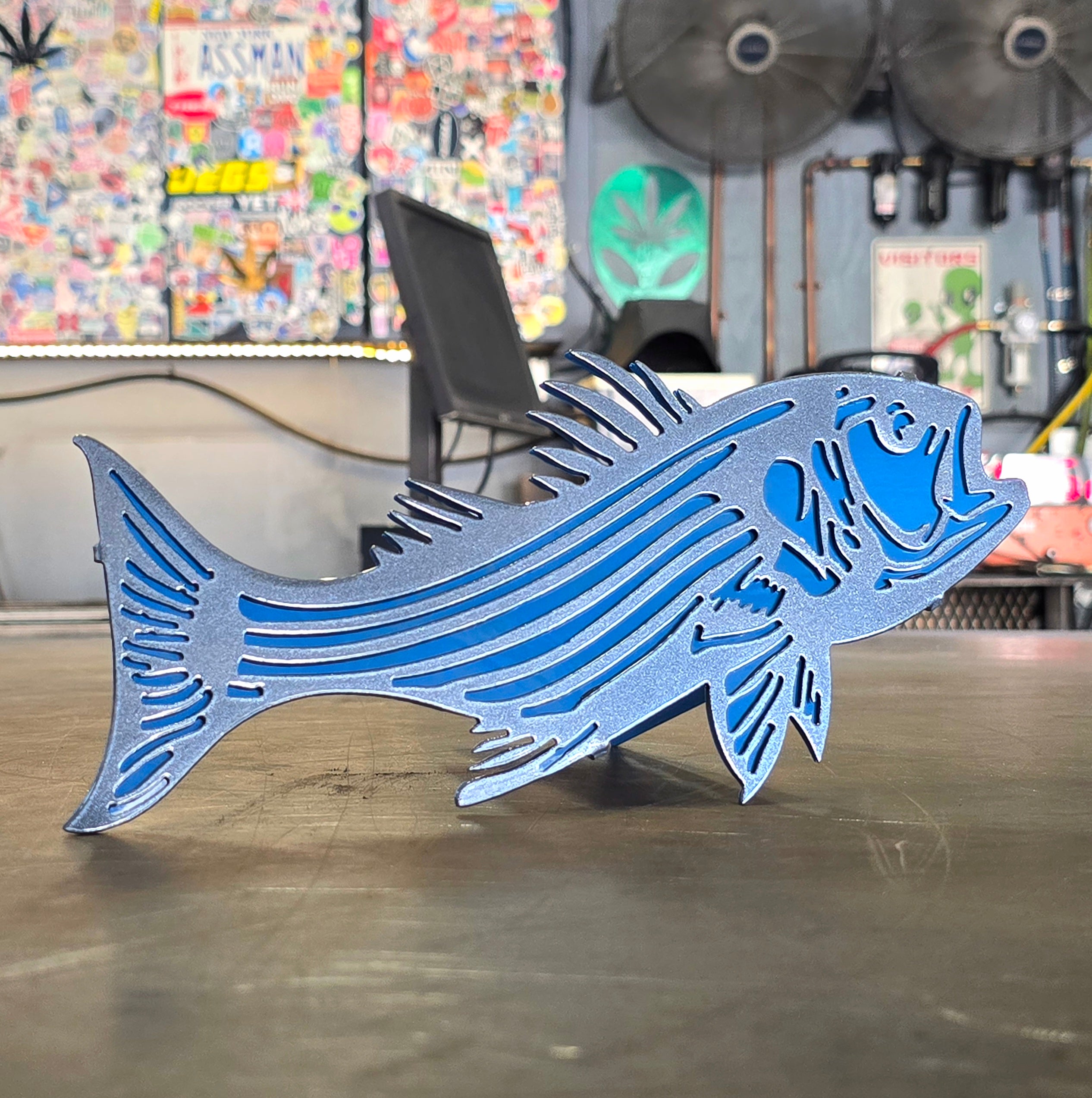 Gunmetal Metallic & Sky Blue