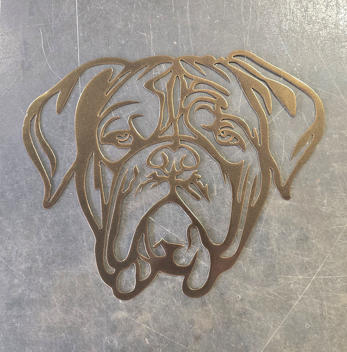 Dogue de Bordeaux Metal Wall Art