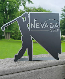 Nevada golf silhouette sign by Elite Metalworking