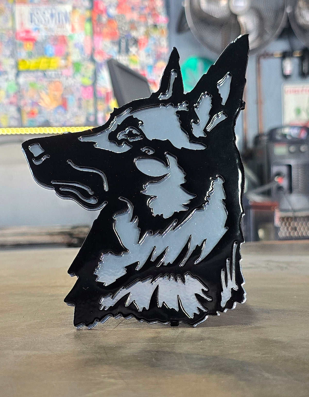 Belgian Malinois Metal Hitch Cover