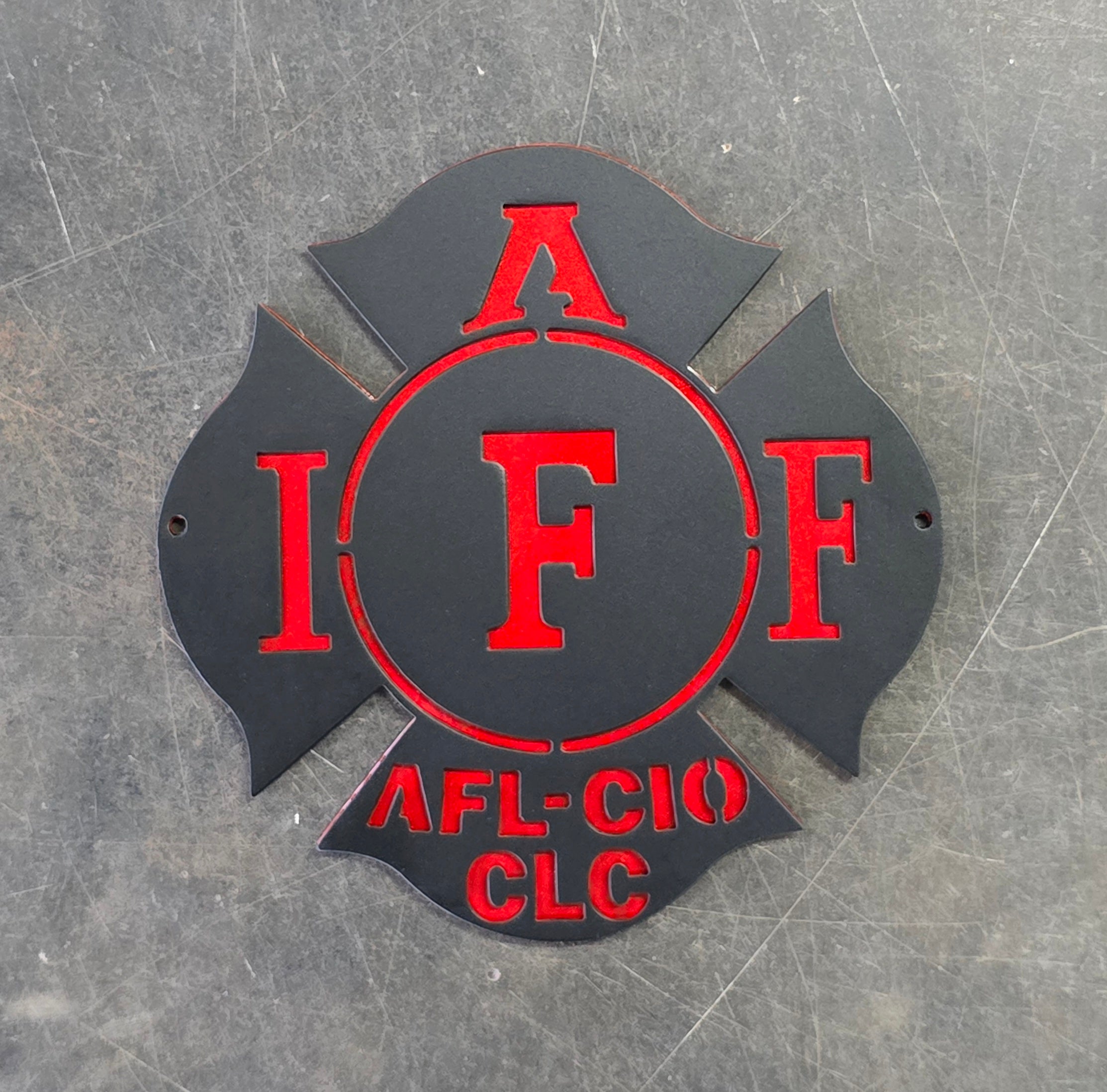 Firefighter Metal Art