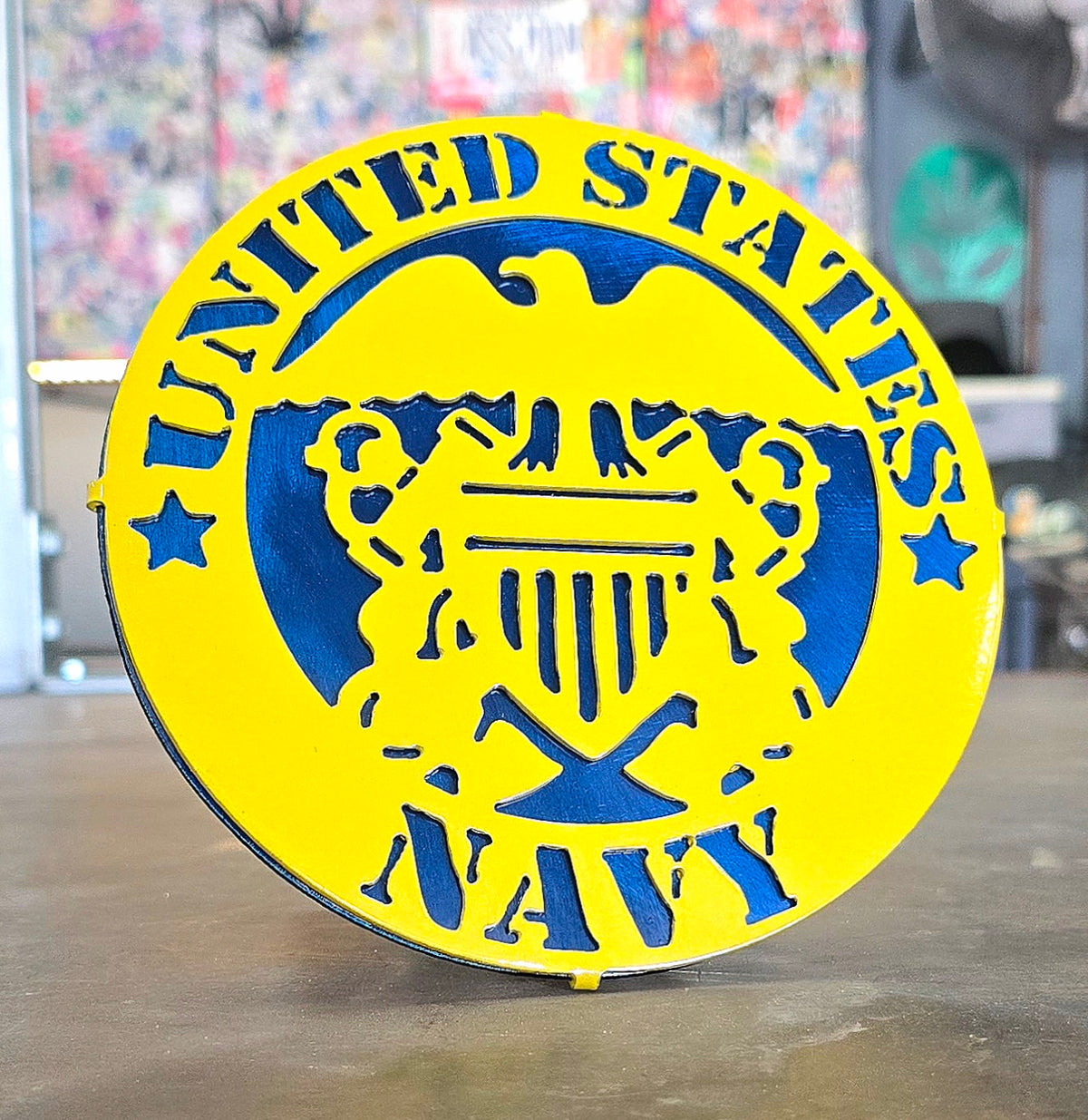 Navy Metal Hitch Cover