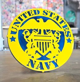 Navy Metal Hitch Cover