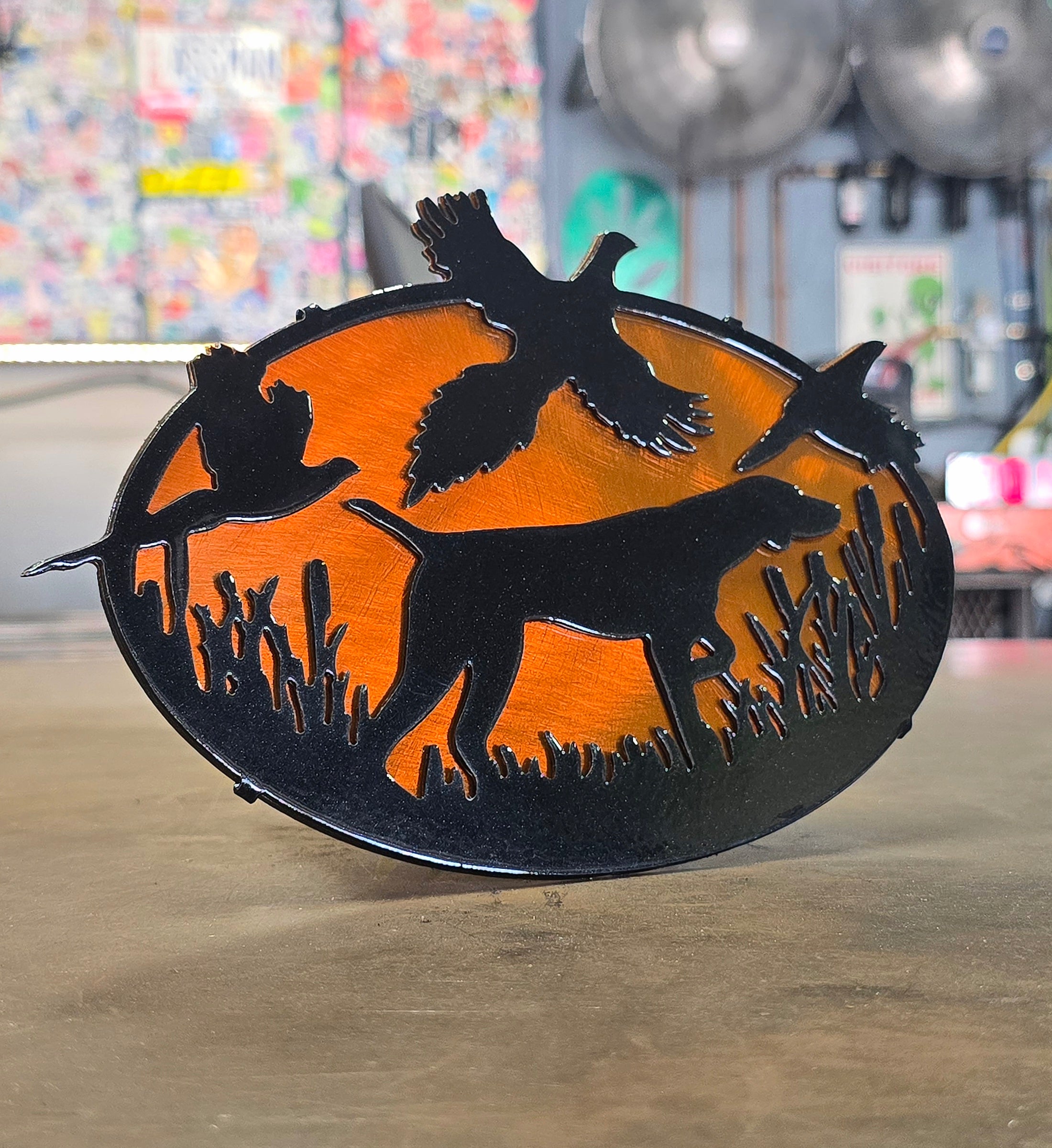 Orange Candy & Black Metallic