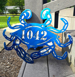 Blue Crab Personalized Metal Sign
