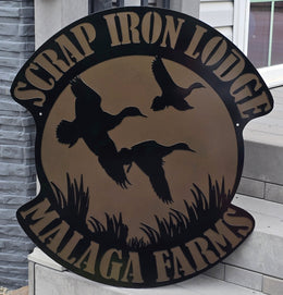 Scrap Iron Lodge duck artwork by Elite Metalworking