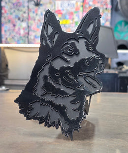 German Shepherd Metal Hitch Cover