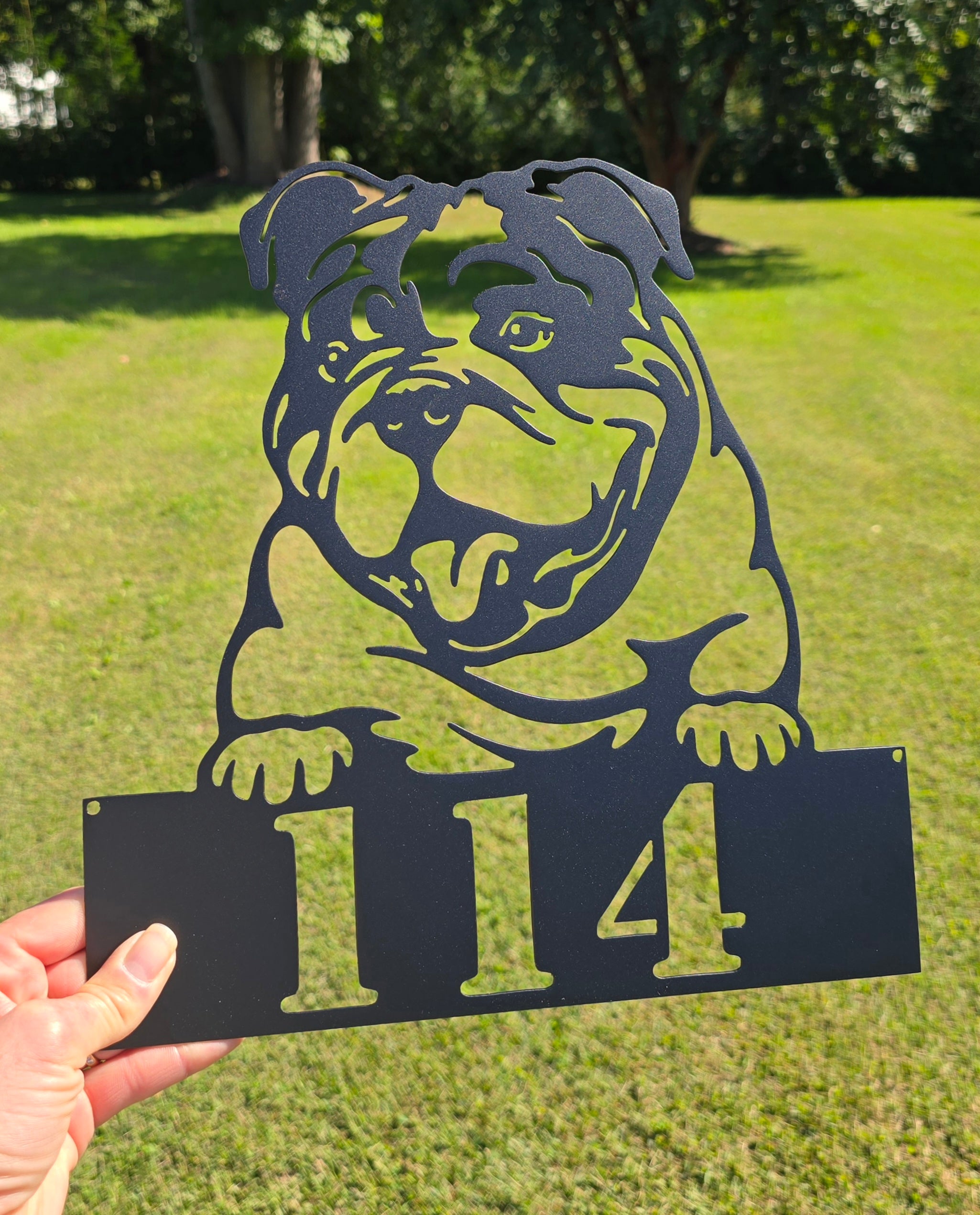 Bulldog Address & Name Sign #5