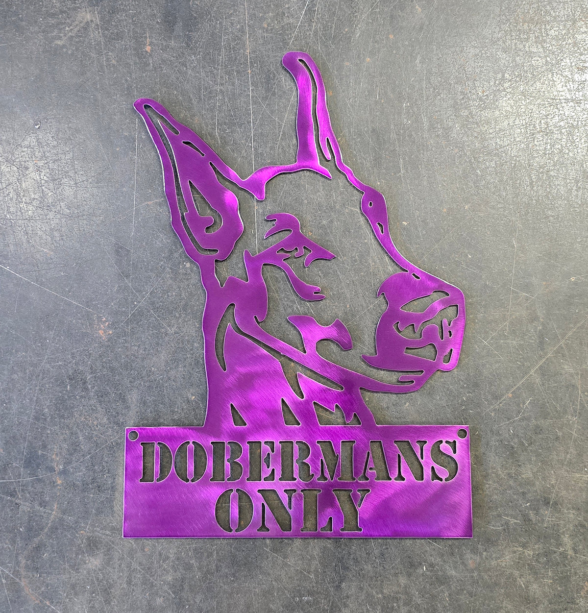 Doberman Pinscher Metal Wall Art