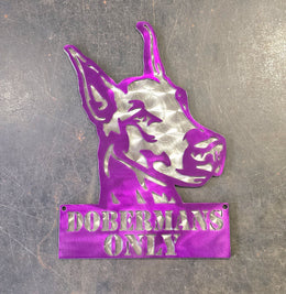 Doberman Pinscher Metal Wall Art
