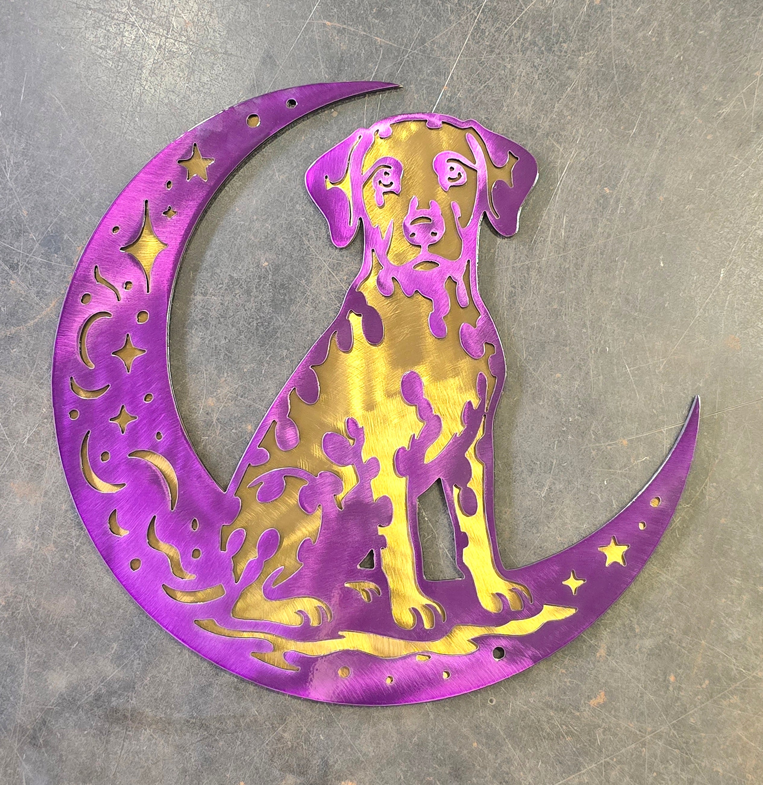 Dogs On The Moon – Dalmatian Metal Wall Art #2