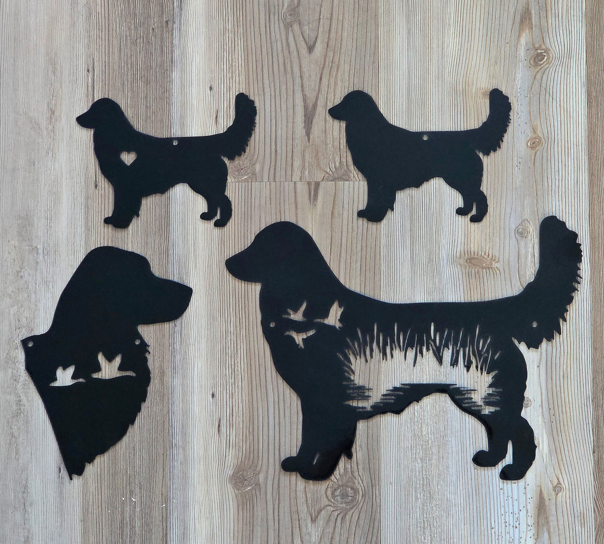 Black dog silhouettes by Elite Metalworking