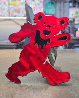 Dancing Bear Metal Hitch Cover