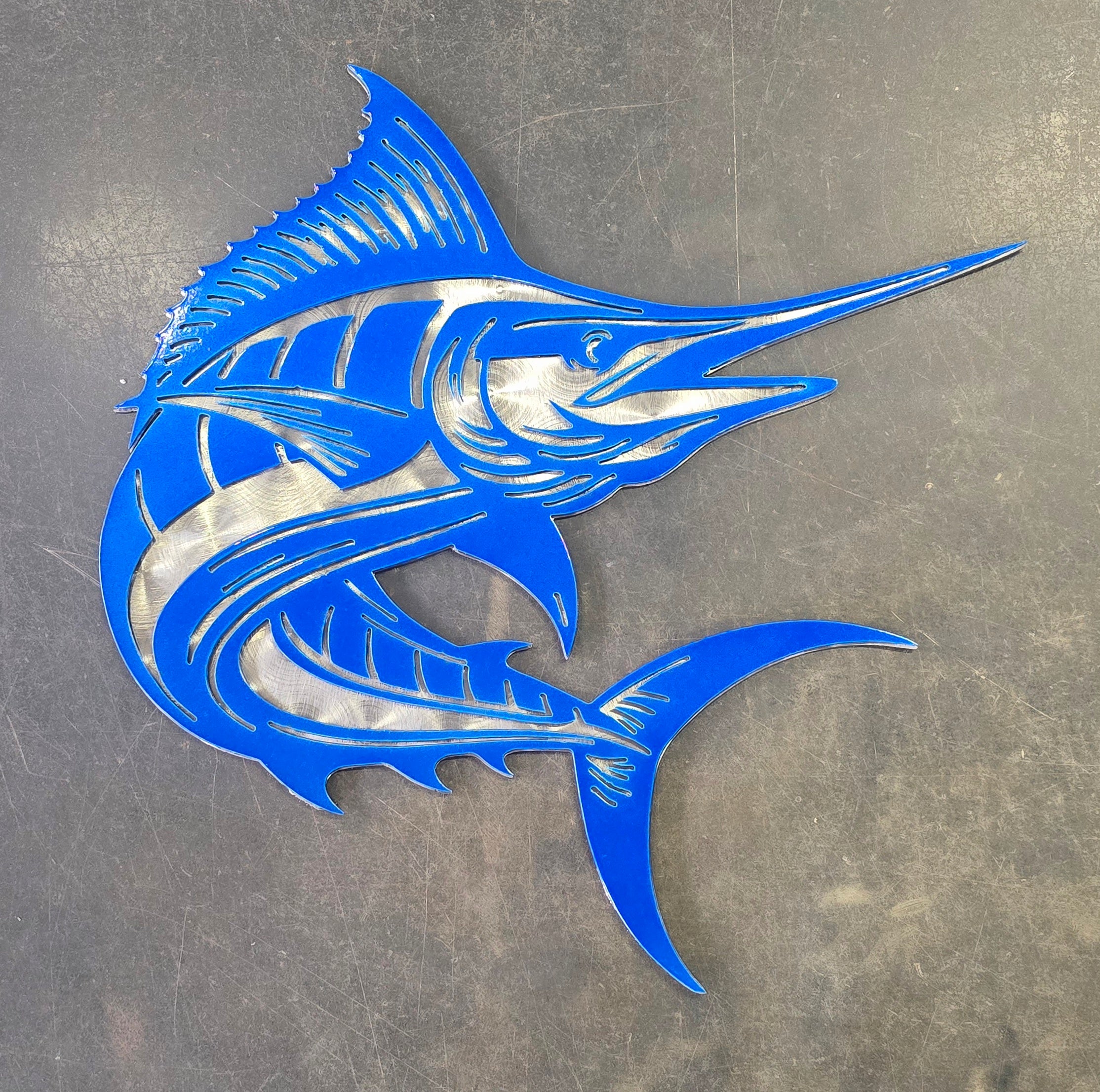 Blue Marlin Metal Wall Art #2