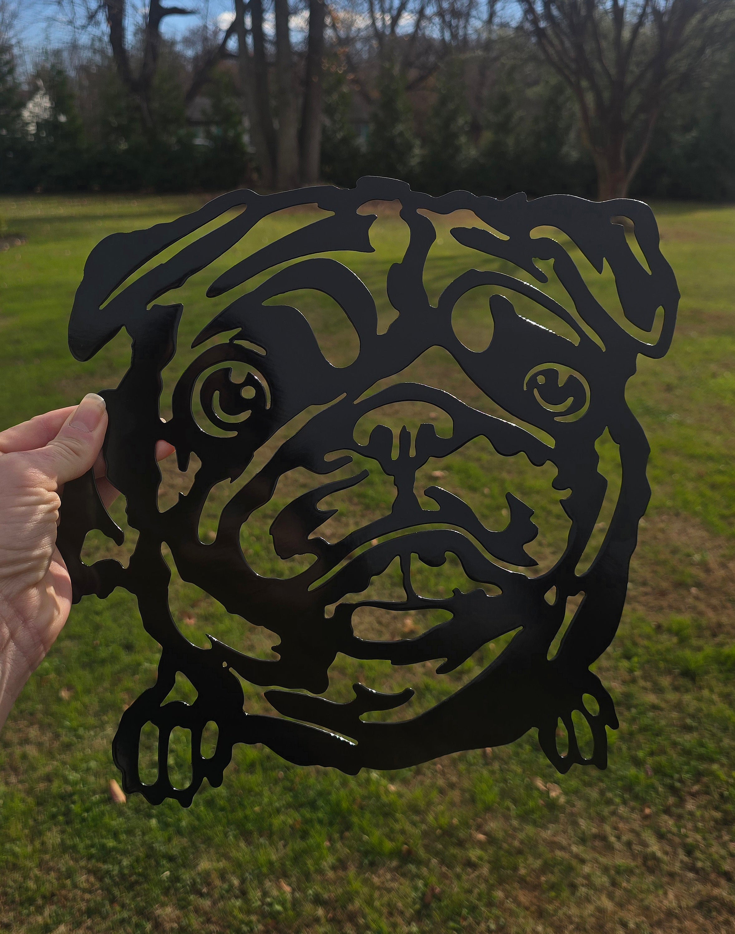 Pug Metal Wall Art #2