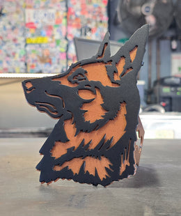 Belgian Malinois Metal Hitch Cover